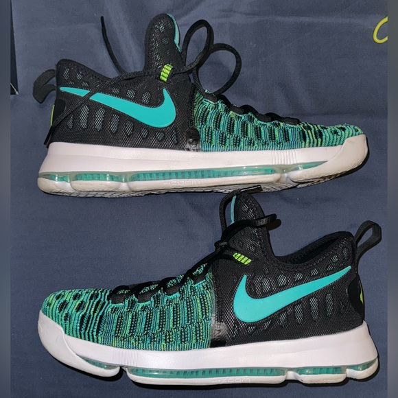 Nike KD 9 Birds of Paradise Clear Jade/Black Men’s Size 13 Excellent Condition - Picture 2 of 10